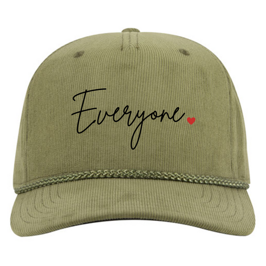 HATS - Corduroy Baseball Cap - "Everyone ❤️" LOGO