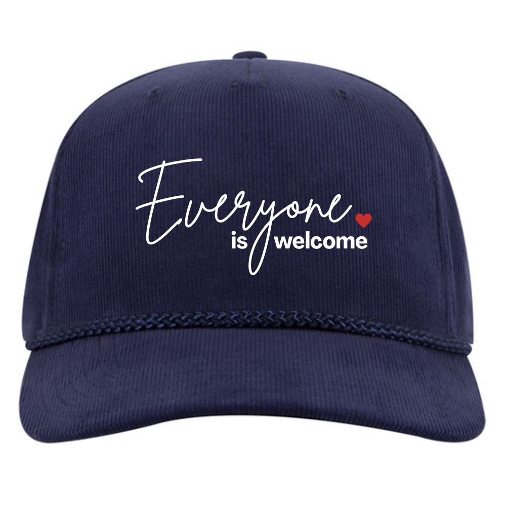 HATS - Corduroy Baseball Cap - "SIMPLE - EVERYONE IS WELCOME" LOGO