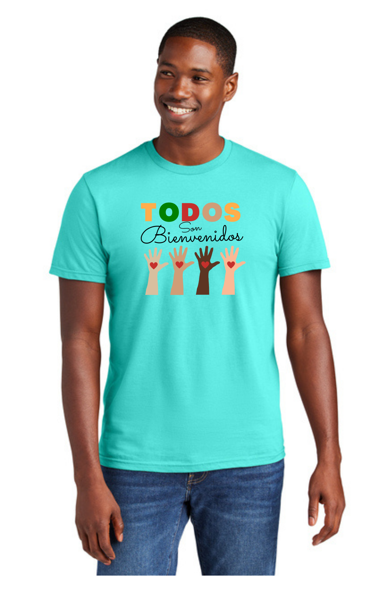 SPANISH - ADULT Short Sleeve Shirt (ALL COLORS) - Todos Son Bienvenidos