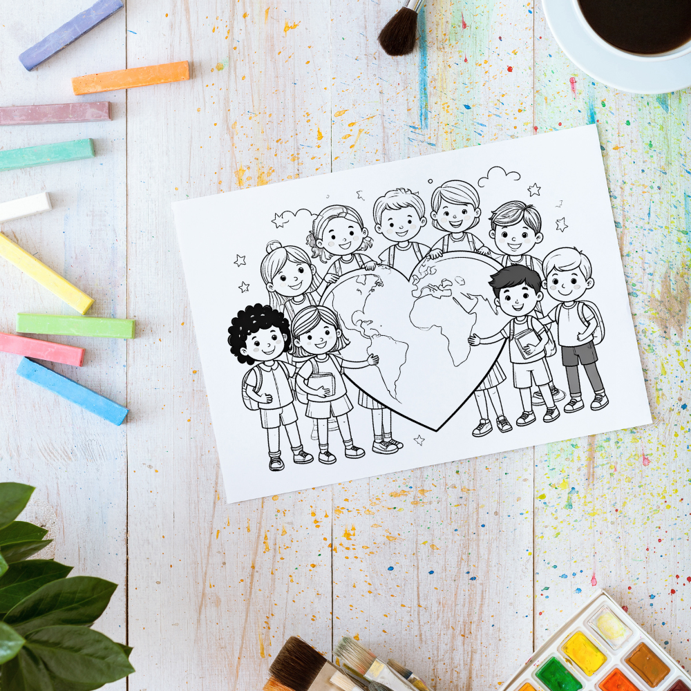 COLORING PAGES - FREE PRINTABLES - "Everyone is Welcome Here"