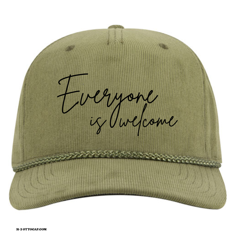HATS - Corduroy Baseball Cap - "Welcome Script" LOGO
