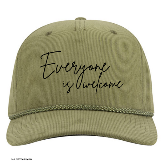 HATS - Corduroy Baseball Cap - "Welcome Script" LOGO