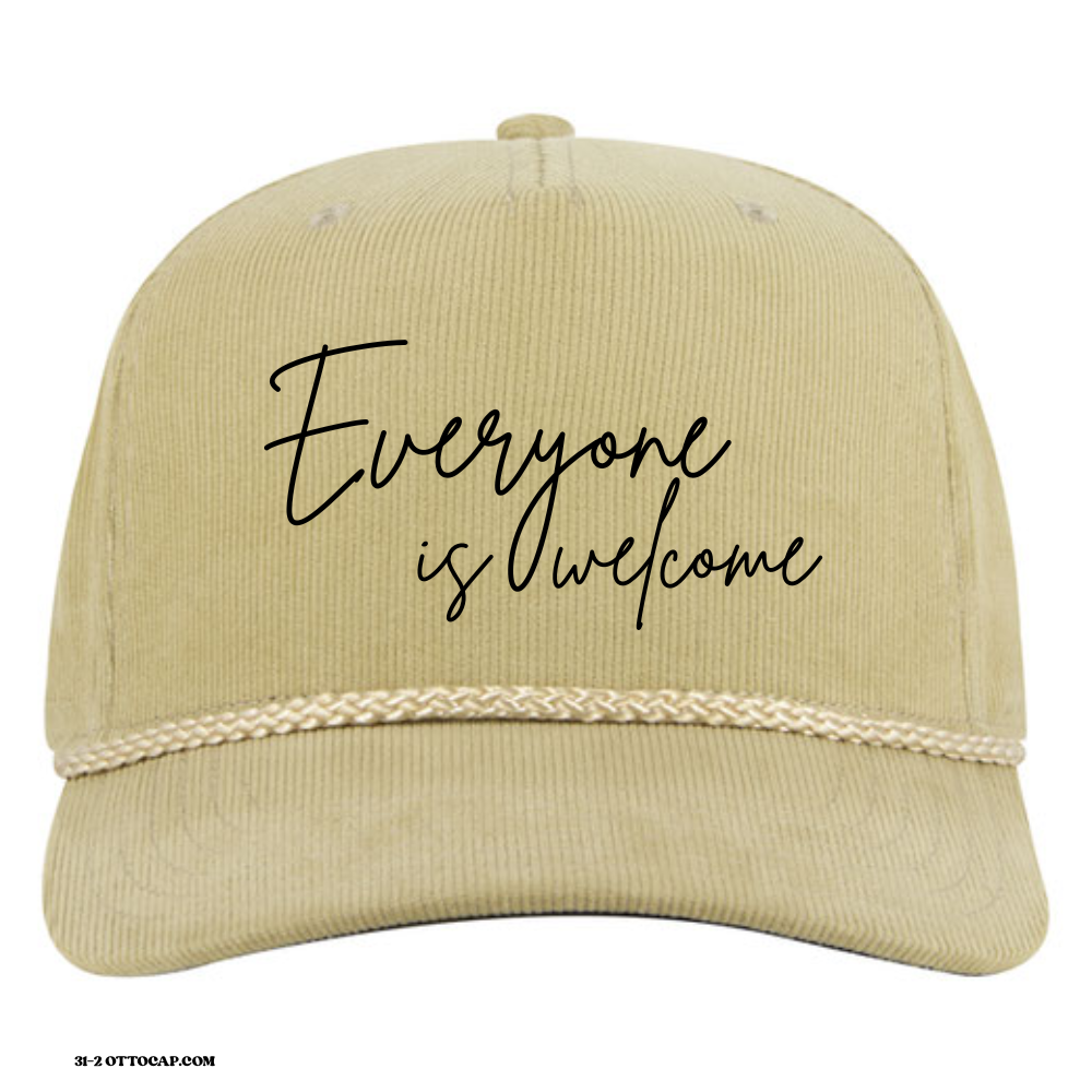 HATS - Corduroy Baseball Cap - "Welcome Script" LOGO