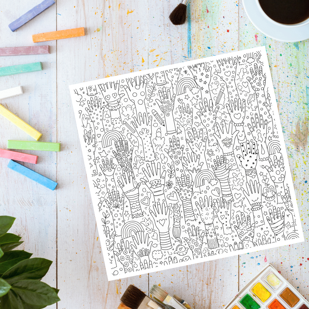 COLORING PAGES - FREE PRINTABLES - "Everyone is Welcome Here"