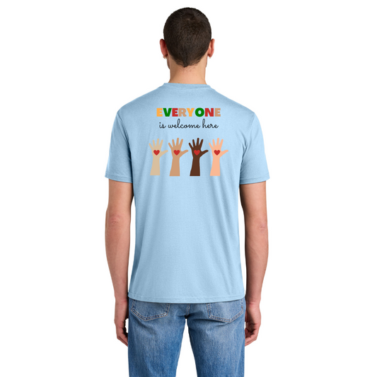 BACK 2 SCHOOL - ADULT - Short Sleeve Shirt (ICE BLUE) - "QUIETLY BOLD" LOGO