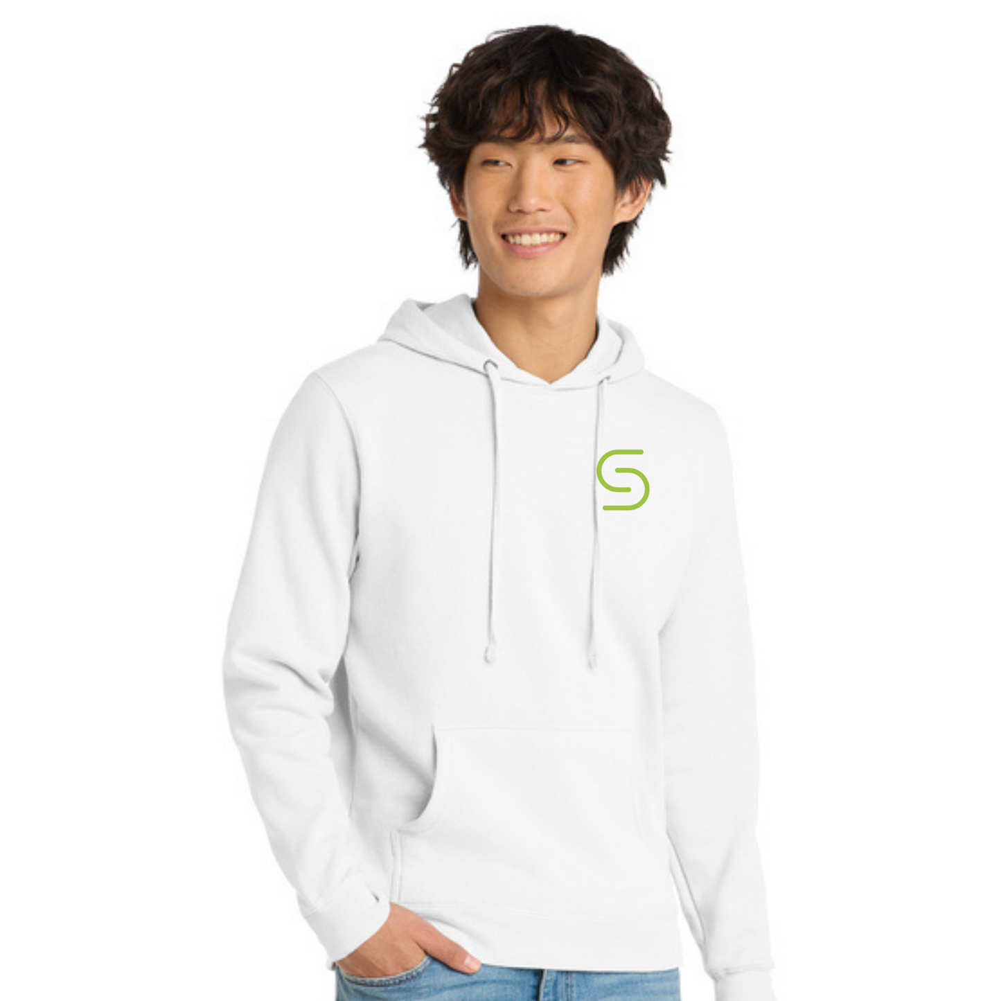 Fleece Hooded Sweatshirt (WHITE)