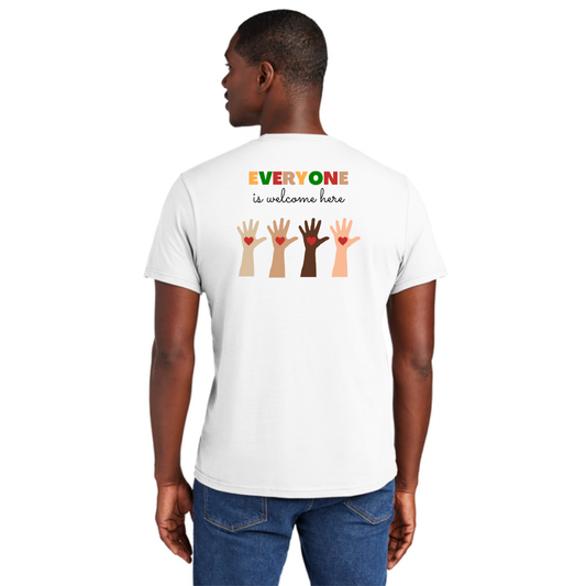 BACK 2 SCHOOL - ADULT - Short Sleeve Shirt (WHITE) - "QUIETLY BOLD" LOGO