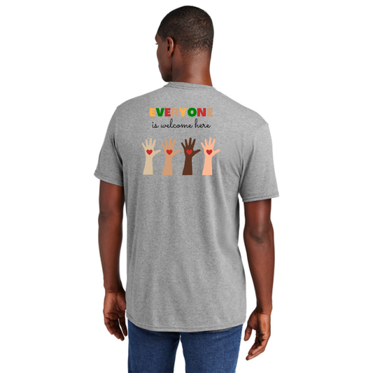 BACK 2 SCHOOL - ADULT - Short Sleeve Shirt (GREY FROST) - "QUIETLY BOLD" LOGO