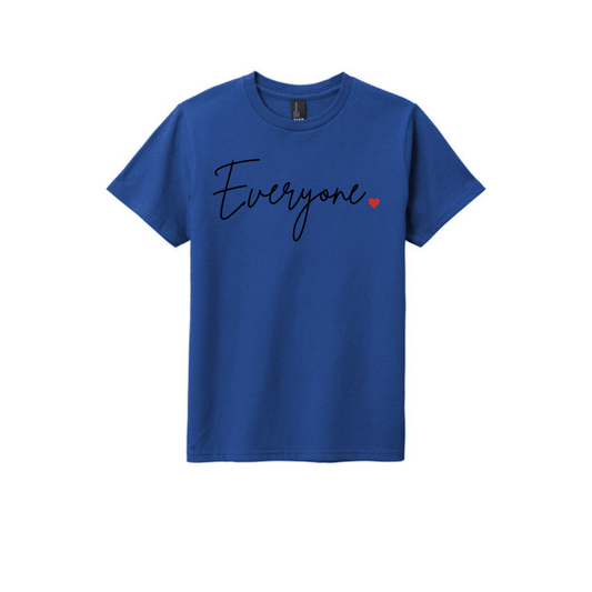 BACK 2 SCHOOL - YOUTH Short Sleeve (DEEP ROYAL) - "EVERYONE <3" LOGO