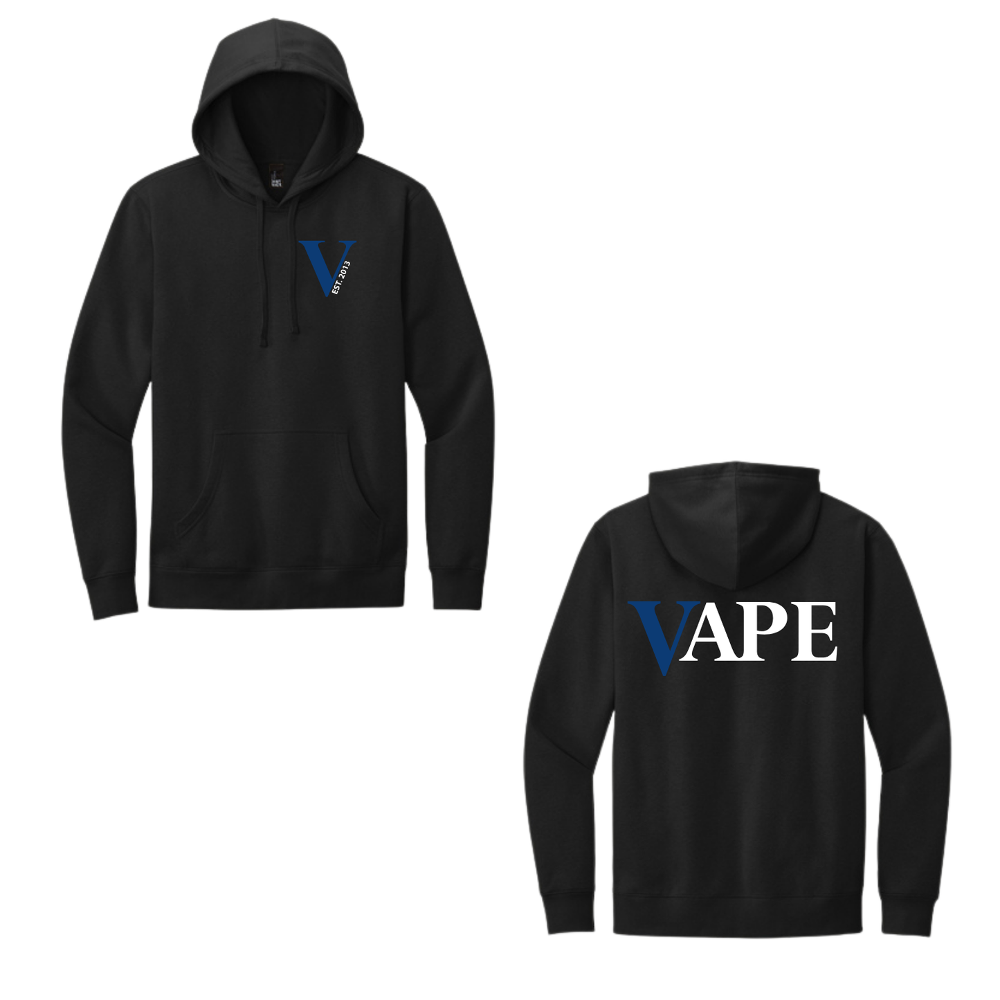VAPE - SCREEN PRINT - District V.I.T. Fleece (BLACK) - HOODIE