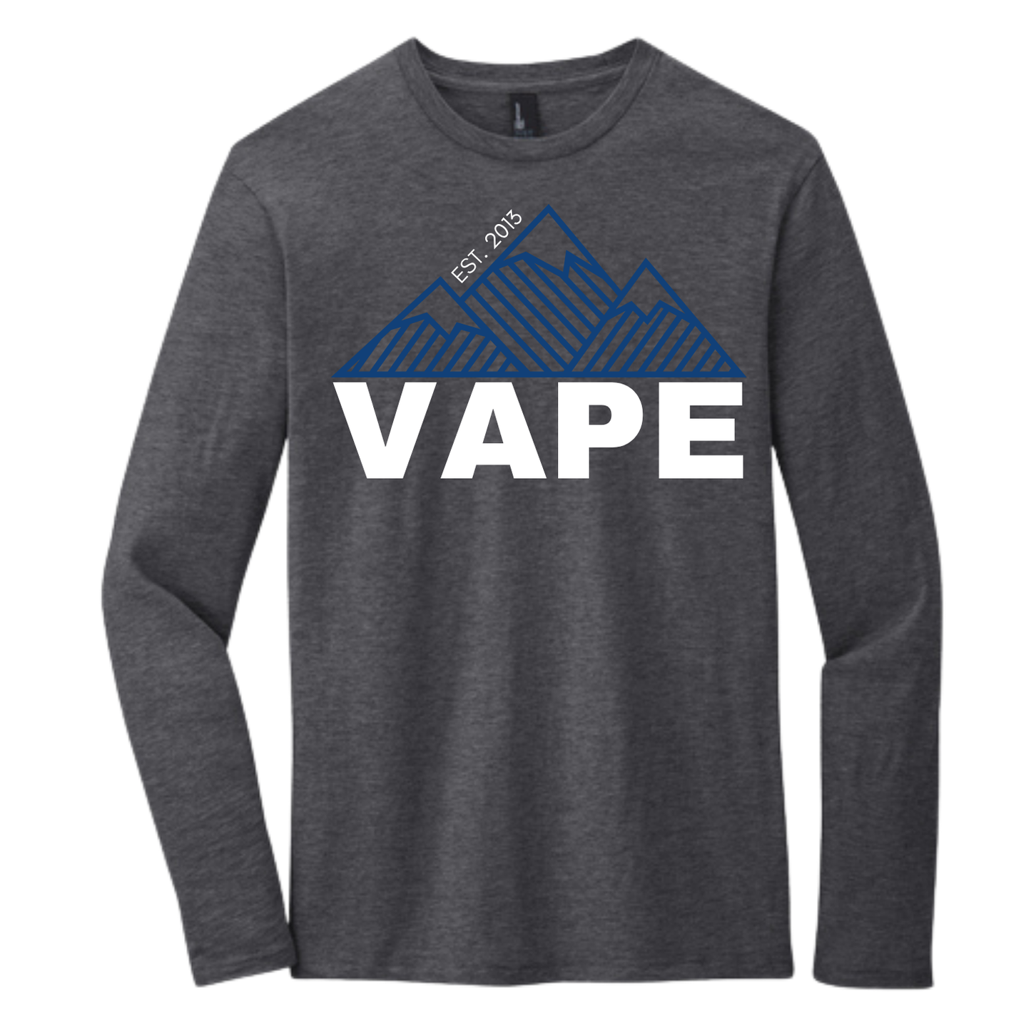VAPE - SCREEN PRINT - District Very Important Tee (HEATHERED CHARCOAL) - LONG SLEEVE