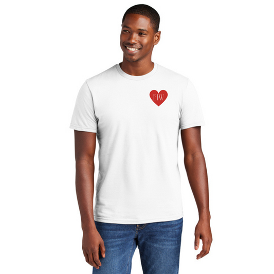 BACK 2 SCHOOL - ADULT Short Sleeve Shirt (WHITE) - "E1W" LOGO