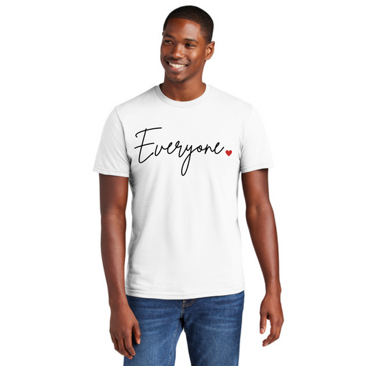 BACK 2 SCHOOL - ADULT Short Sleeve Shirt (WHITE) - "EVERYONE <3"