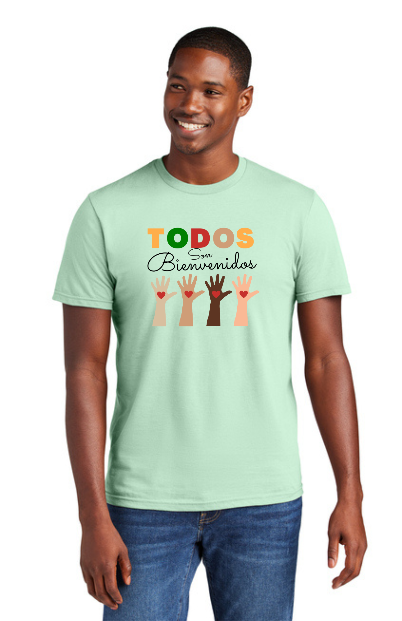 SPANISH - ADULT Short Sleeve Shirt (ALL COLORS) - Todos Son Bienvenidos