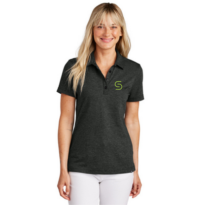 Womens Travis Mathew Polo (BLACK HEATHER)