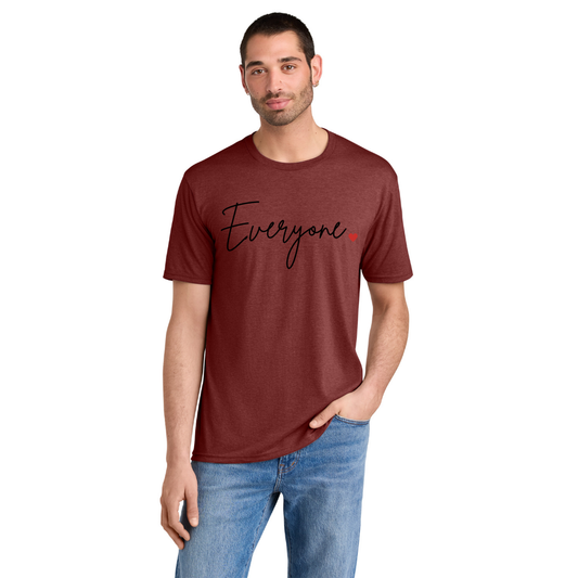BACK 2 SCHOOL - ADULT Short Sleeve Shirt (HEATHERED RUSSET) - "EVERYONE <3"