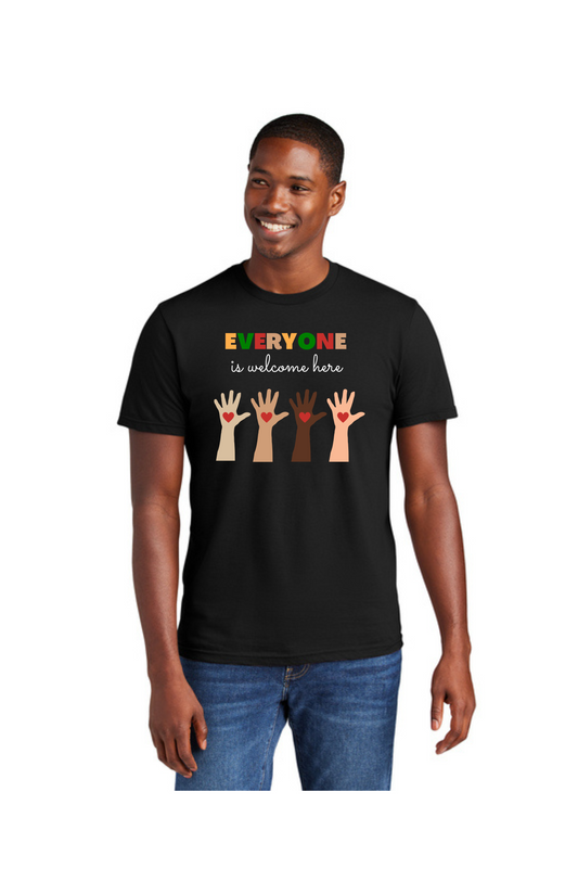 ADULT Short Sleeve Shirt (BLACK)- Everyone Is Welcome Here