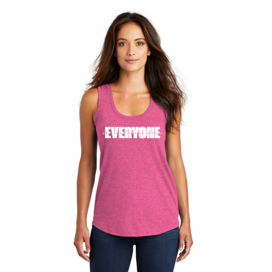 BACK 2 SCHOOL - WOMEN'S Tank (ALL COLORS) - "LAYERED - EVERYONE IS WELCOME HERE" LOGO
