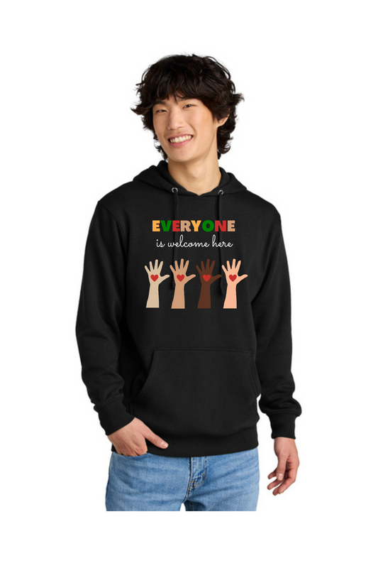 ADULT Hoodie (BLACK) - Everyone is Welcome Here