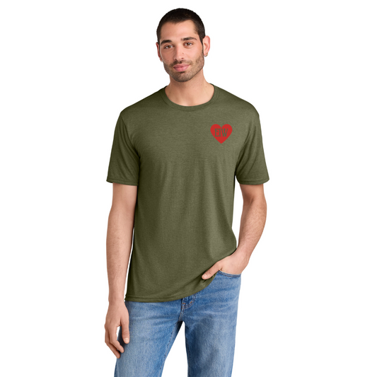 BACK 2 SCHOOL - ADULT Short Sleeve Shirt (MILITARY GREEN FROST) - "E1W" LOGO
