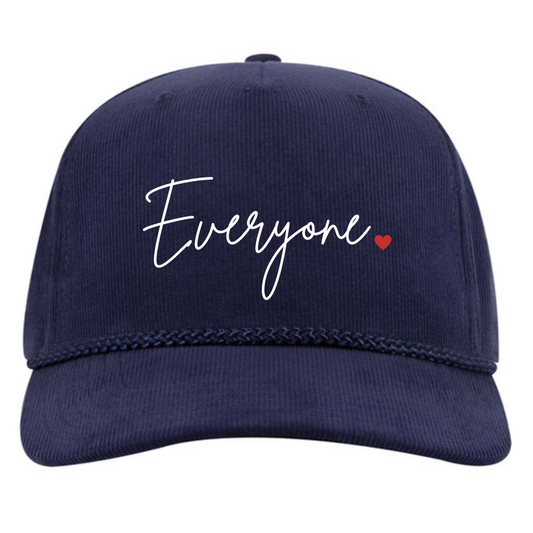 HATS - Corduroy Baseball Cap - "Everyone ❤️" LOGO