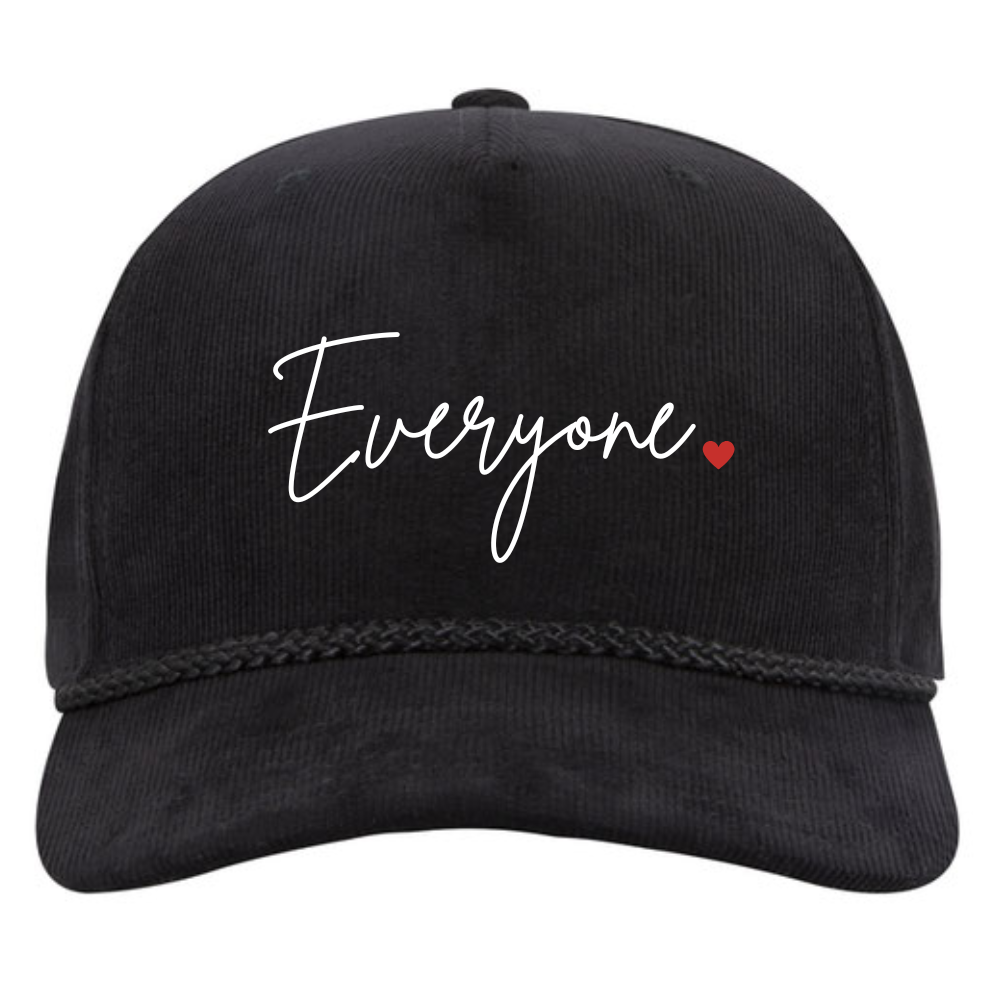 HATS - Corduroy Baseball Cap - "Everyone ❤️" LOGO