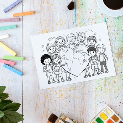 COLORING PAGES - FREE PRINTABLES - "Everyone is Welcome Here"
