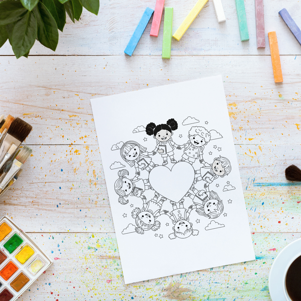 COLORING PAGES - FREE PRINTABLES - "Everyone is Welcome Here"