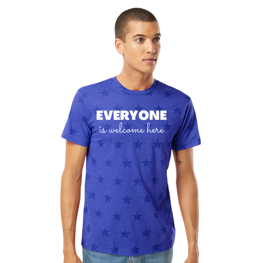 ADULT Fourth of July Shirt - BLUE VINTAGE STAR