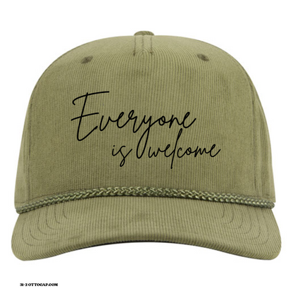 HATS - Corduroy Baseball Cap - "Welcome Script" LOGO