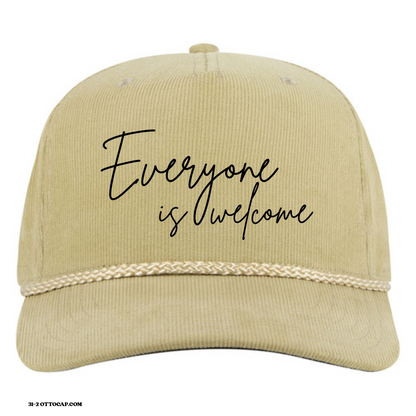 HATS - Corduroy Baseball Cap - "Welcome Script" LOGO