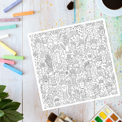 COLORING PAGES - FREE PRINTABLES - "Everyone is Welcome Here"