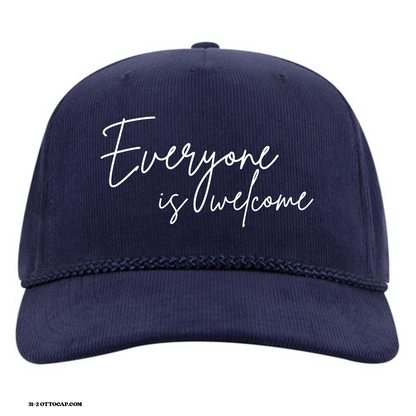 HATS - Corduroy Baseball Cap - "Welcome Script" LOGO