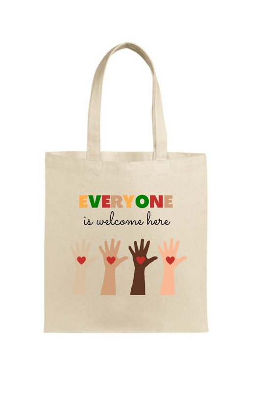 Tote Bag (NATURAL) - Everyone Is Welcome Here