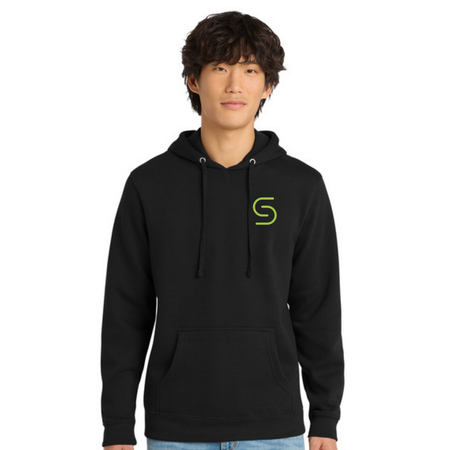 Fleece Hooded Sweatshirt (BLACK)