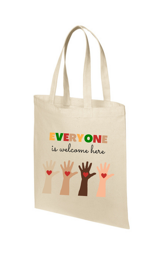 Tote Bag (NATURAL) - Everyone Is Welcome Here
