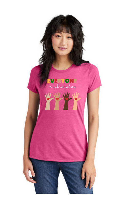 WOMEN'S Shirt (DARK FUCHSIA) - Everyone Is Welcome Here