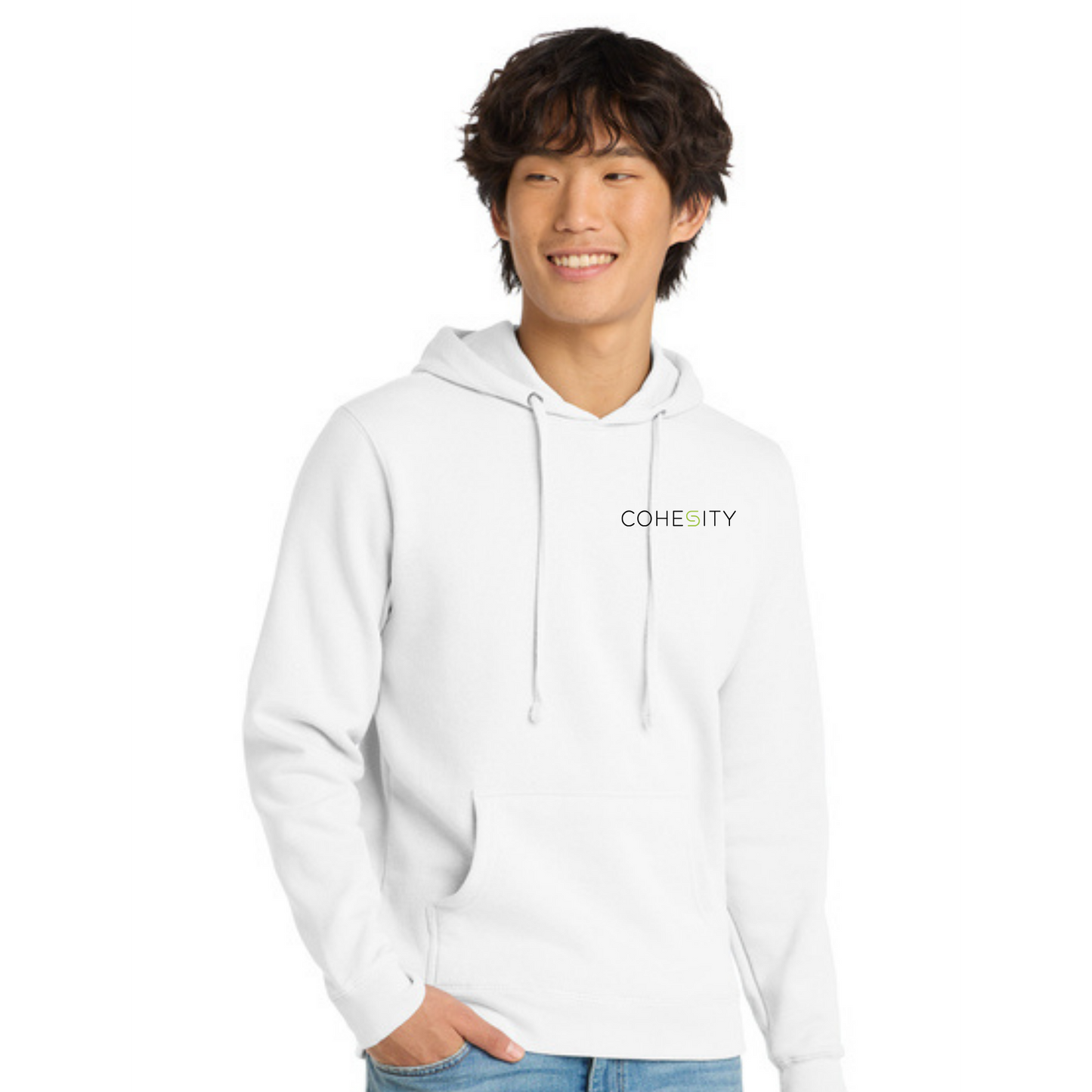Fleece Hooded Sweatshirt (WHITE)