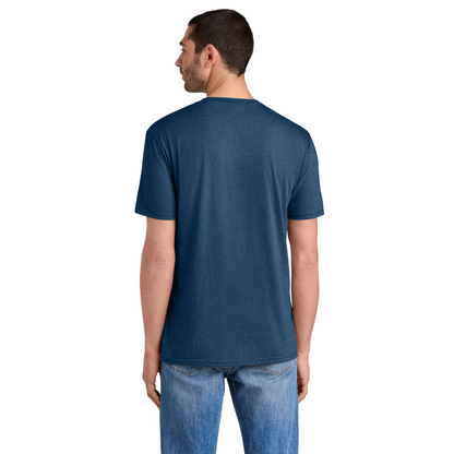 BACK 2 SCHOOL - ADULT - Short Sleeve Shirt (HEATHERED NEPTUNE BLUE) - "QUIETLY BOLD" LOGO