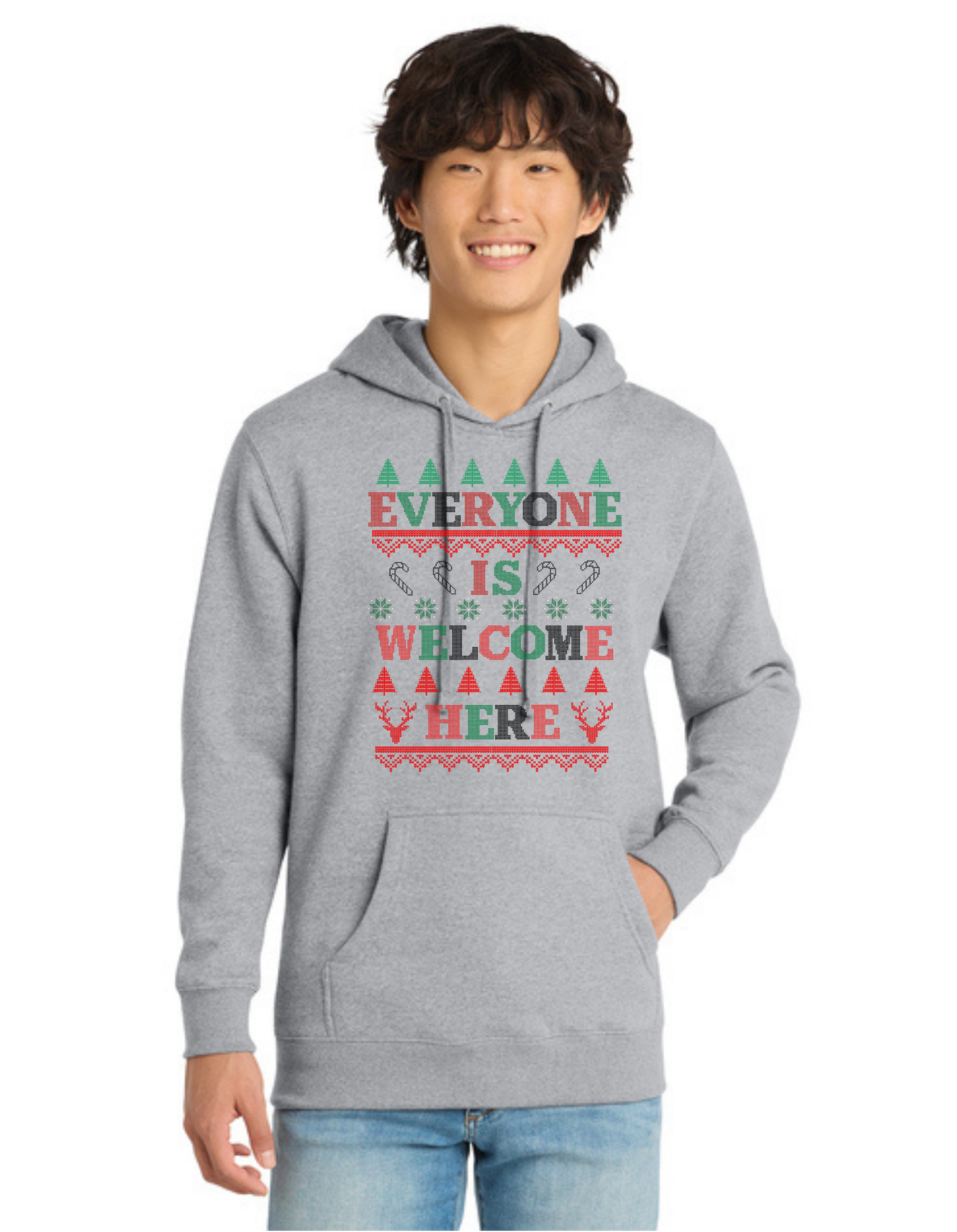 Christmas Sweater - Limited Edition - ADULT Hoodie (GREY FROST)