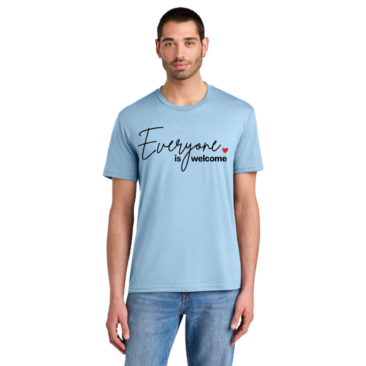 BACK 2 SCHOOL - ADULT Short Sleeve Shirt (ICE BLUE) - "SIMPLE - EVERYONE IS WELCOME" LOGO