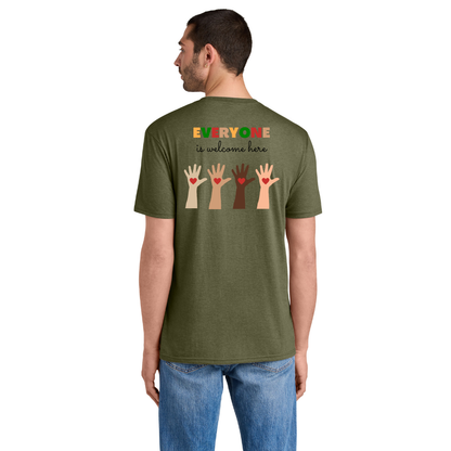 BACK 2 SCHOOL - ADULT - Short Sleeve Shirt (MILITARY GREEN FROST) - "QUIETLY BOLD" LOGO