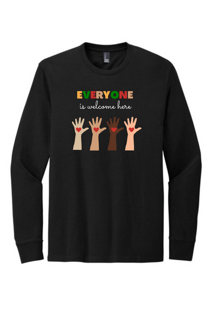 ADULT Long Sleeve Shirt (BLACK) - Everyone Is Welcome Here