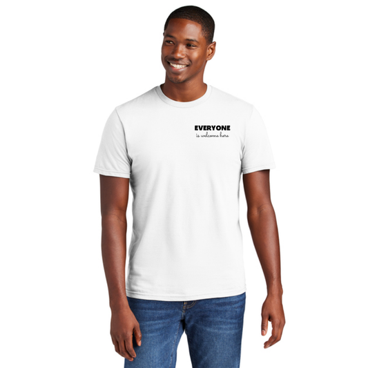 BACK 2 SCHOOL - ADULT - Short Sleeve Shirt (WHITE) - "QUIETLY BOLD" LOGO