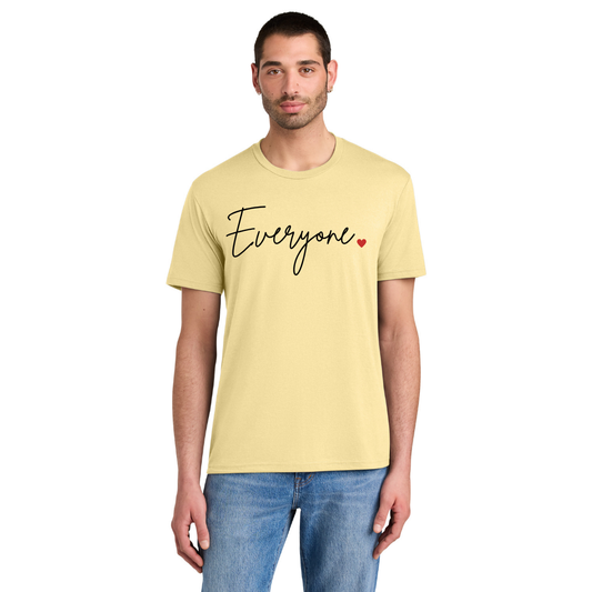 BACK 2 SCHOOL - ADULT Short Sleeve Shirt (SOFT YELLOW) - "EVERYONE <3"