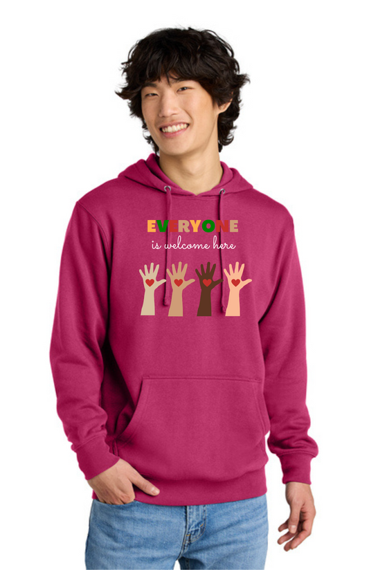 ADULT Hoodie (DARK FUCHSIA) - Everyone is Welcome Here