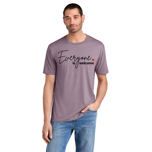 BACK 2 SCHOOL - ADULT Short Sleeve Shirt (HEATHER LAVENDER) - "SIMPLE - EVERYONE IS WELCOME" LOGO