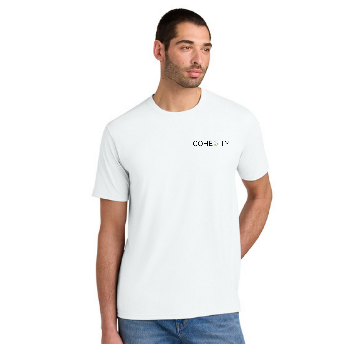 COHESITY - District® Perfect Tri® Tee - WHITE