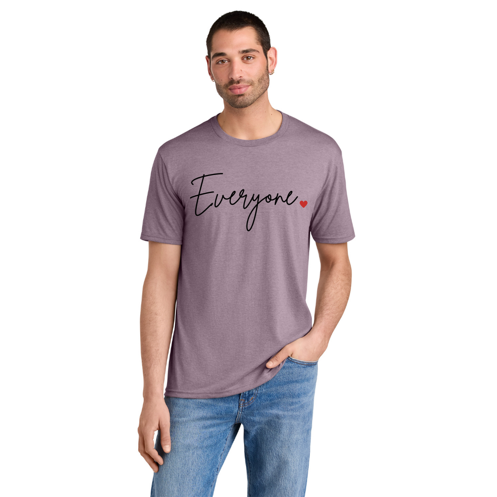 BACK 2 SCHOOL - ADULT Short Sleeve Shirt (HEATHER LAVENDER) - "EVERYONE <3"