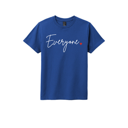 BACK 2 SCHOOL - YOUTH Short Sleeve (DEEP ROYAL) - "EVERYONE <3" LOGO